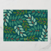 Carte De Vœux En Aluminium Photo de Noël - avec Script Happest Holidays (Verso)