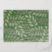 Carte De Vœux En Aluminium Photo de Noël - avec Script Happest Holidays (Verso)