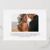 Carte De Vœux En Aluminium Photo de Noël mariée (Verso)