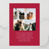 Carte De Vœux En Aluminium Photo de Noël mariée (Verso)