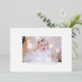 Carte De Vœux En Aluminium Photo de Noël Silver Pinstripe (Debout devant)