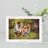 Carte De Vœux En Aluminium Photo de Noël simple Bow (Debout devant)