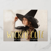 Carte De Vœux En Aluminium Photo de Wicked Cute Halloween (Recto)