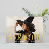 Carte De Vœux En Aluminium Photo de Wicked Cute Halloween (Debout devant)