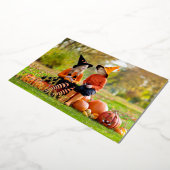 Carte De Vœux En Aluminium Photo élégant de Joyeux Halloween (Rotation)