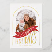 Carte De Vœux En Aluminium Photo en arc à lettres (Recto)