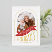 Carte De Vœux En Aluminium Photo en arc à lettres (Debout devant)