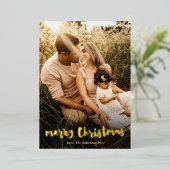 Carte De Vœux En Aluminium Photo Gold (Debout devant)