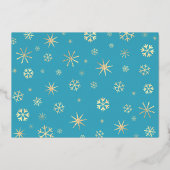 Carte De Vœux En Aluminium Photo Hanoukka Peace Joy Love Snowflake Real Gold (Verso)