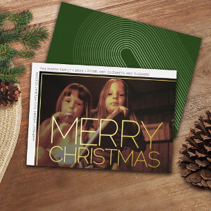 Carte De Vœux En Aluminium Photo horizontale - Arch Green Huge Joyeux Noël