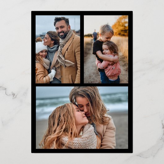 Carte De Vœux En Aluminium Photo Icons du Nouvel An (Verso)