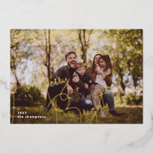 Carte De Vœux En Aluminium Photo joyeuse et brillante (Recto)