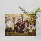 Carte De Vœux En Aluminium Photo joyeuse et brillante (Debout devant)