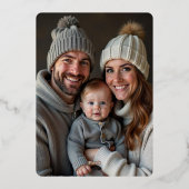 Carte De Vœux En Aluminium photo joyeuse et lumineuse (Verso)