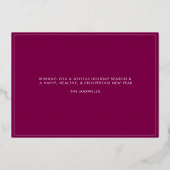 Carte De Vœux En Aluminium Photo moderne Joyeux Noël (Verso)