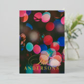 Carte De Vœux En Aluminium Photo moderne Joyeux Père Noël Gradient (Debout devant)