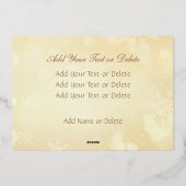 Carte De Vœux En Aluminium Photo moderne Noël élégant script étoiles vert (Verso)