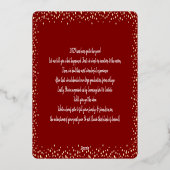 Carte De Vœux En Aluminium Photo Noël Merci Grateful or béni (Verso)