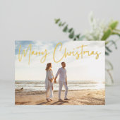 Carte De Vœux En Aluminium Photo Or MARRY MARRY (Debout devant)