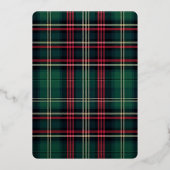 Carte De Vœux En Aluminium Photo Rustique Plaid Noël (Verso)