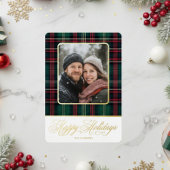 Carte De Vœux En Aluminium Photo Rustique Plaid Noël