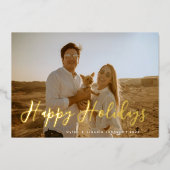 Carte De Vœux En Aluminium Photo Simplement Scriptée (Recto)