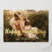 Carte De Vœux En Aluminium Photo tout Joyeux Moderne (Recto)