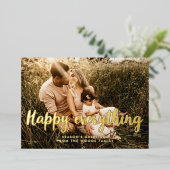 Carte De Vœux En Aluminium Photo tout Joyeux Moderne (Debout devant)