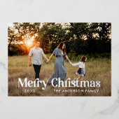 Carte De Vœux En Aluminium Photographie de typographie botanique élégante mod (Recto)