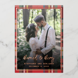 Carte De Vœux En Aluminium Photos de mariage et de fêtes de mariage en or ros