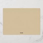 Carte De Vœux En Aluminium Photos d'or de l'élevage (Verso)