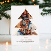 Carte De Vœux En Aluminium Photos Triangles abstraites modernes arbre de Noël
