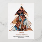 Carte De Vœux En Aluminium Photos Triangles abstraites modernes arbre de Noël (Recto)