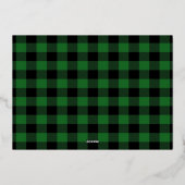Carte De Vœux En Aluminium Plaid Enveloppé Noël Présenté Avec Photo Réel (Verso)