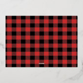 Carte De Vœux En Aluminium Plaid Enveloppé Noël Présenté Avec Photo Réel (Verso)
