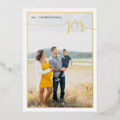 Carte De Vœux En Aluminium Plaid JOY Minimal Script Réel (Recto)