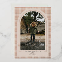 Plaid moderne Dusty Rose & Rose Gold