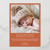 Carte De Vœux En Aluminium Plus le Faire-part de naissance photo Merrier est (Verso)