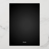 Carte De Vœux En Aluminium Poisson à langouste polygonale dorée sur noir (Verso)