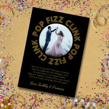 Pop moderne Fizz Clink Typographie Bonne année