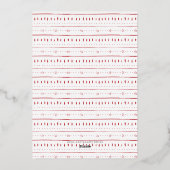 Carte De Vœux En Aluminium Poterie Rouge - Photo Gold (Verso)