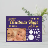 Carte De Vœux En Aluminium Poussés blancs de Noël juste pour vous photo (Debout devant)