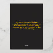 Carte De Vœux En Aluminium Premier Noël en tant que parents Photo personnalis (Verso)