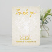 Carte De Vœux En Aluminium Première Sainte Communion (Debout devant)