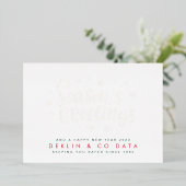 Carte De Vœux En Aluminium Premium Gold Modern Joyeuses Fêtes (Debout devant)