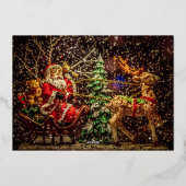 Carte De Vœux En Aluminium Premium Gold Modern Joyeuses Fêtes (Verso)