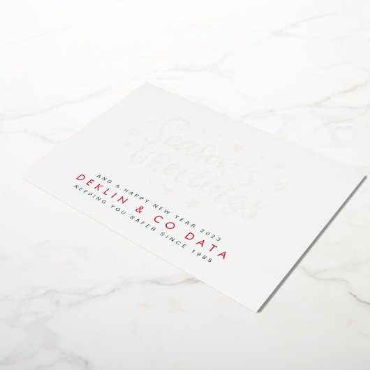 Carte De Vœux En Aluminium Premium Gold Modern Joyeuses Fêtes (Rotation)