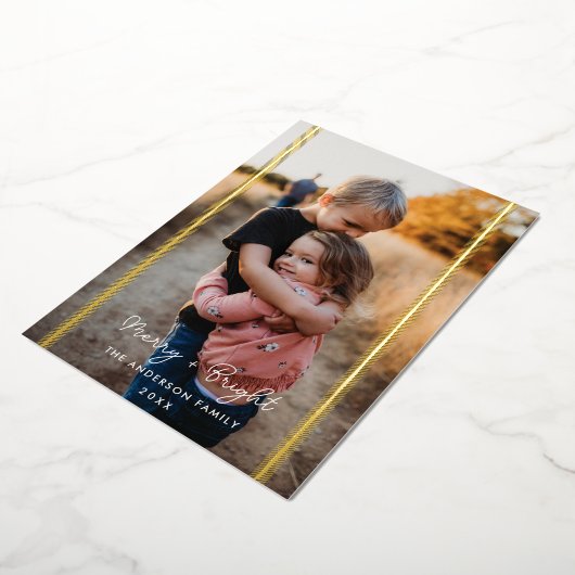 Carte De Vœux En Aluminium Préparatoire carreau deux photo vertical (Rotation)