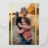 Carte De Vœux En Aluminium Préparatoire Plaid Deux Photo Verticale (Recto)