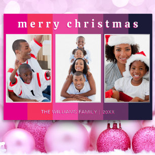 Carte De Vœux En Aluminium Rayure Rose Clair 3 Galerie de Photos Joyeux Noël